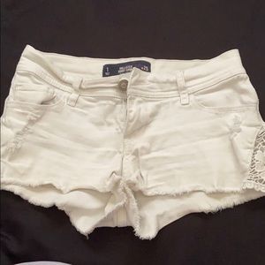 White hollister Jean shorts